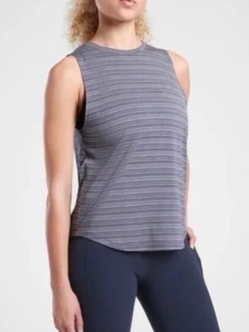 Athleta Cloudlight Striped Muscle Tank Top Size 2X